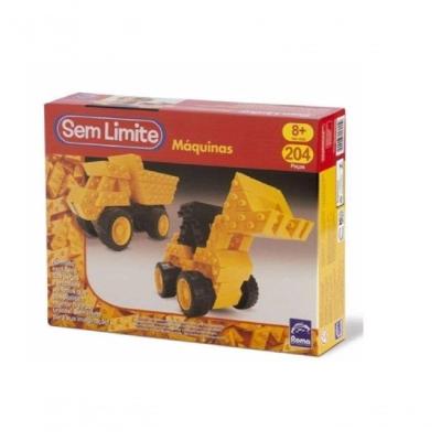 Brinquedo de Montar 204p - Roma Jensen 0555 com Peças de Encaixe Estimula Imaginação Roma 204 PEÇAS