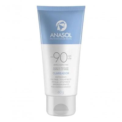 Protetor Solar Facial Anasol Clareador 60G FPS 90 Hipoalergênico com Niacinamida