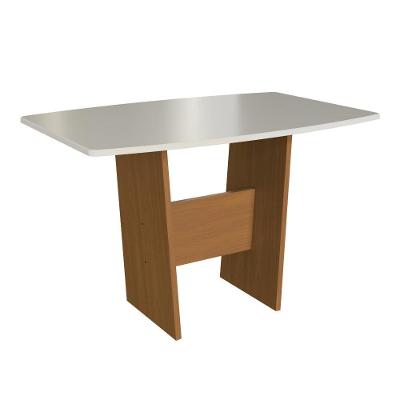 Mesa de Jantar Toquio 6 Lugares Retangular MDP e MDF Off White e Bege Indékes