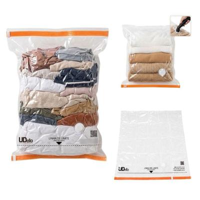 Kit 8 Saco à Vácuo Vácuo Bag com Válvula Integrada Polipropileno e Polietileno Transparente Dello