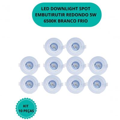 Luminária Spot LED Downlight Spot Embutir RD 5W 6500K Biv Bidirecional Branco Frio Ozli do Brasil 10
