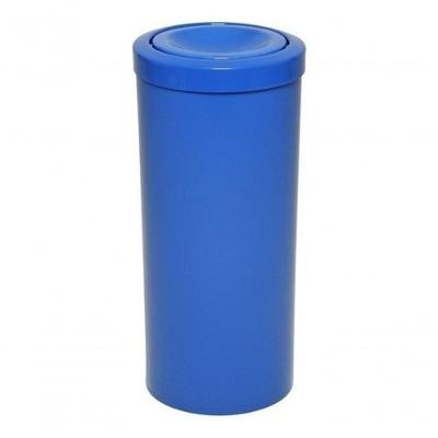 Lixeira Plástica 50L com Tampa Meia Esfera Removível Azul JSN