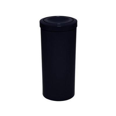 Lixeira Plástica 50L Tampa Meia Esfera Abertura por Pressão Preto JSN