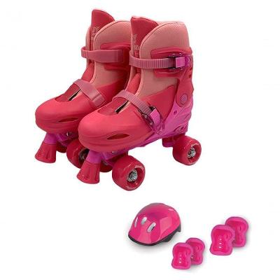 Patins 2 em 1 Pk2-01 Ajustável com Segurança Rosa Fênix 34-37