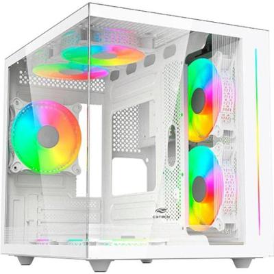 Gabinete Gamer MT-G810 Mid Tower Micro ATX e Mini ITX Vidro Temperado Branco C3tech