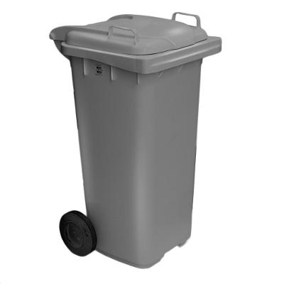 Lixeira Conteiner Plastica 120L Contentor com Rodas Cinza JSN