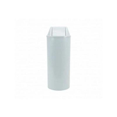 Lixeira com Tampa Vai-vem 22L Plástico com Pedal Branco Higipack