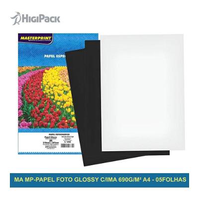Papel Fotográfico Imantado Masterprint 690g A4 5 Folhas Branco