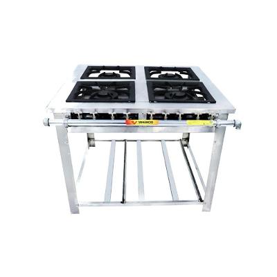 Fogão Industrial MI4 MAXI com 4 Queimadores Duplos Cinza Venâncio Bivolt