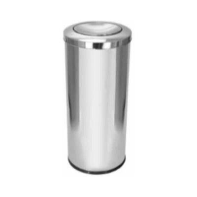 Lixeira C19 50L Aço Inox Abertura Manual Tampa Meia Esfera com Bandeja Interna JSN