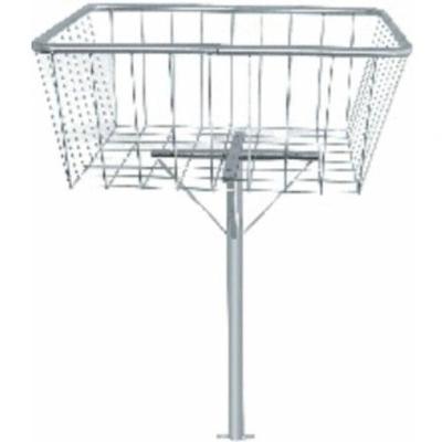 Lixeira Aramada G12 280L Aço Inox Abertura Manual com Rodas JSN