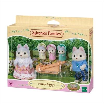 Família dos Huskys 5636 com Figuras Articuladas e Roupas Removíveis Cinza Epoch