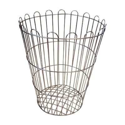 Lixeira Aramada 40L Metal Abertura Manual Redonda para Cozinha JSN