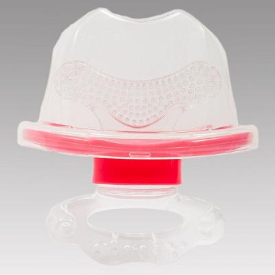 Mordedor 6757 com Massageador de Gengiva Rosa com Capa Protetora Polipropileno e Silicone Buba