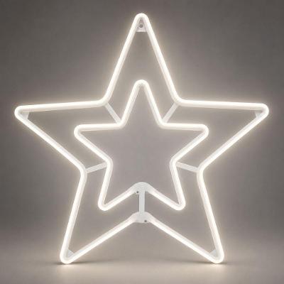 Estrela de Neon 15008 com 8 Funções de Iluminação em Branco Frio 60CM 110V