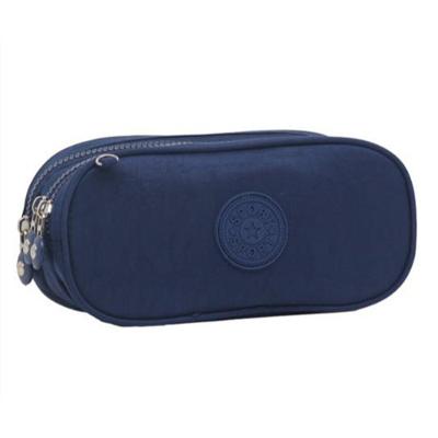 Estojo Escolar OEM 783 Masculino Feminino Grande Triplo 3 Divisorias Poliester Azul