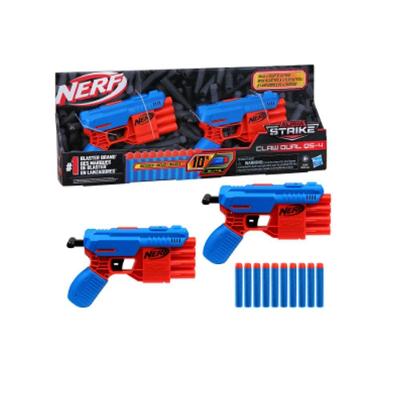 Lançador de Dardos Claw QS-4 com Lançamento Manual 4 Dardos Amarelo Hasbro