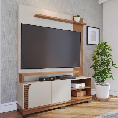 Estante Home Jurerê 2 Portas 2 Prateleiras MDP e MDF 152CM Preto Colibri Móveis