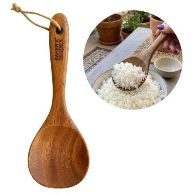 Mini Colher BS40178 Madeira de Acácia para Cozinha Multiuso Marrom Baker 8CM