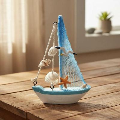 Enfeite Decorativo DT3298 Design Náutico Azul e Branco Dantas 13CM