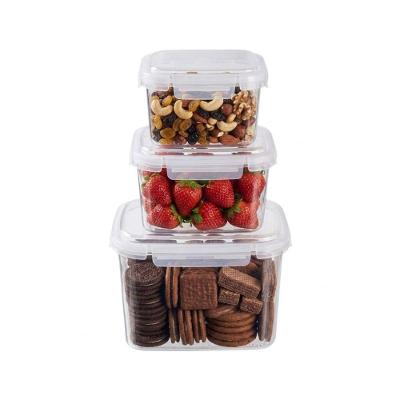 Kit Potes com Tampa Hermética 300ml 600ml 1500ml Plástico e Silicone Vedação Segura Transparente Top