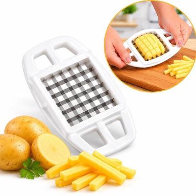 Cortador de Legumes Manual com Lâminas em Aço Inox Cortes Rápidos e Uniformes Branco