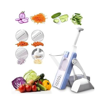 Mandolim Fatiador Picador Manual 8 em 1 com Versatilidade de Cortes e Kit Completo com Bandeja