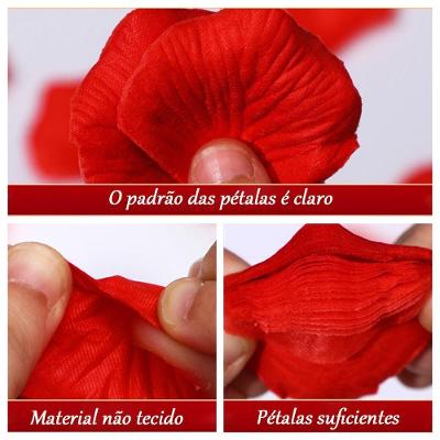 Kit Flor Artificial RZF022 1000 Pétalas Vermelhas Tudo em Caixa