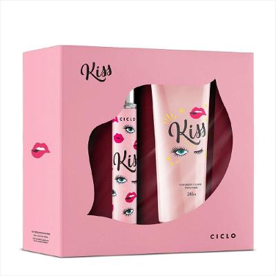 Kit de Cuidados Pessoais Kiss com Deo Colônia 30ML e Loção Hidratante 240ML Ciclo Cosméticos