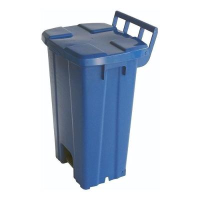 Lixeira Quadrada P100SP 100L Plástico com Pedal Tampa Removível Preto JSN