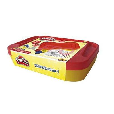 Kit Criativo Fun F0007-8 2 em 1 com Prancheta para Apoiar e Guardar Acessórios Play Doh