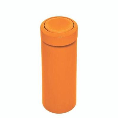 Lixeira Plástica 50L Tampa Meia Esfera Abertura por Pressão Laranja JSN