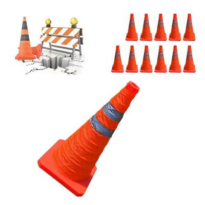Cone Rodovia Retrátil Kit 11 Unidades Sinalização Portátil Refletivo Laranja Mundo LGBT 23CM