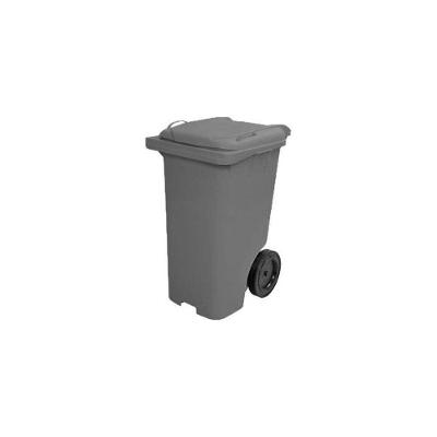 Lixeira Contentor de Lixo 240L com Rodas para Lavanderia Cinza JSN