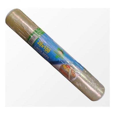 Rolo Bobina Plástico Papel Filme PVC 28CM X 100MTS Esticável 0,009MM Bivolt Guarufilme
