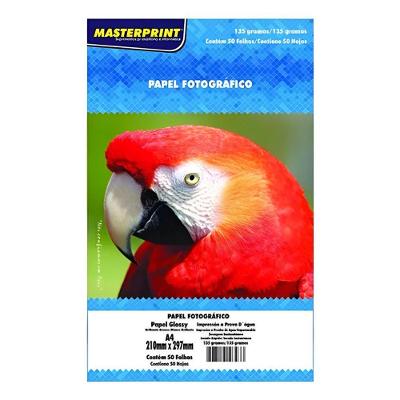 Papel Fotografico Foto Glossy 135g-m2 A4 Pacote 50 Folhas Branco