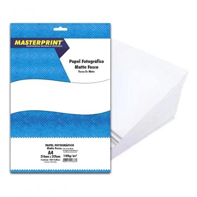 Papel Fotografico Matte Fosco Master Print 108G-M2 A4 100 Folhas Alta Resolucao 5760 DPI
