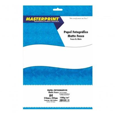 Papel Fotográfico Autoadesivo Masterprint Mp-papel Foto Auto Adesivo Matte Fosco A4 20 Folhas Branco