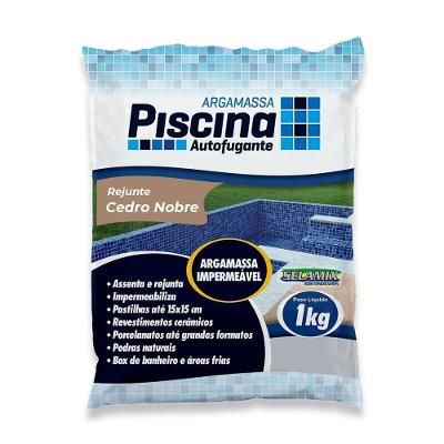 Rejunte Piscina Impermeavel Alta Aderencia Cor Cedro Nobre Selamix 1KG