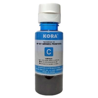 Refil de Tinta Bulk Ink Hp Gt Serie Cyan Compatível Serie GT52 Ciano 70ML Kora