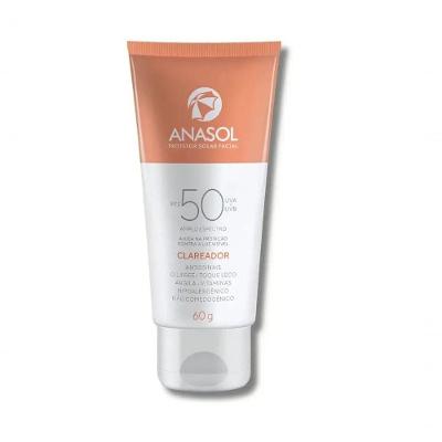 Protetor Solar Facial Clareador FPS 50 Antissinais Transparente Anasol