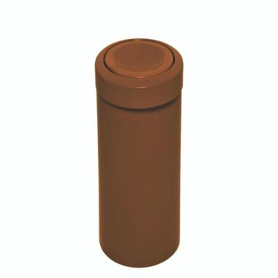 Lixeira Plástica 50L Tampa Meia Esfera Removível Marrom JSN para Cozinha