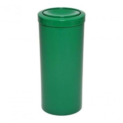 Lixeira Plástica 50L Tampa Meia Esfera Abertura Manual Verde JSN