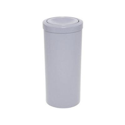 Lixeira Plástica 50L com Tampa Meia Esfera Abertura Manual Cinza JSN