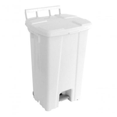 Lixeira Quadrada 100L Plástico Abertura Manual sem Roda e Pedal JSN Cinza