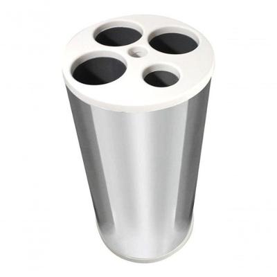 Lixeira para Copos Descartáveis Aço Inox 30L Abertura por Pressão Branco Skul