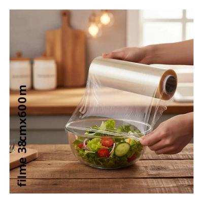 Plástico Filme PVC Bobina Multiuso Esticável Alta Resistência para Alimentos 38CM 600M Guarufilme