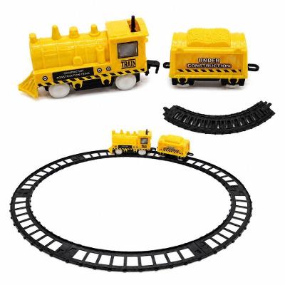 Trem Infantil com Trilhos a Pilha Locomotiva Vagão e Circuito 8 Peças com Montagem Simples Plástico