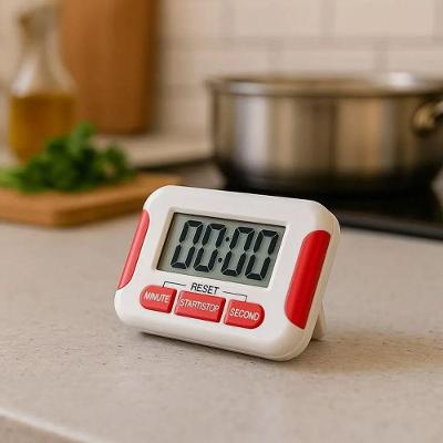 Timer Culinário Hauskraft Digital 90min com Imã para Geladeira Branco Plástico e Metal Analógico