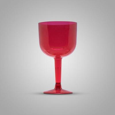 Taça Pit 500 Gin 16 Unidades 500ML Acrílico Vermelho para Bar e Coquetéis Plastilânia
